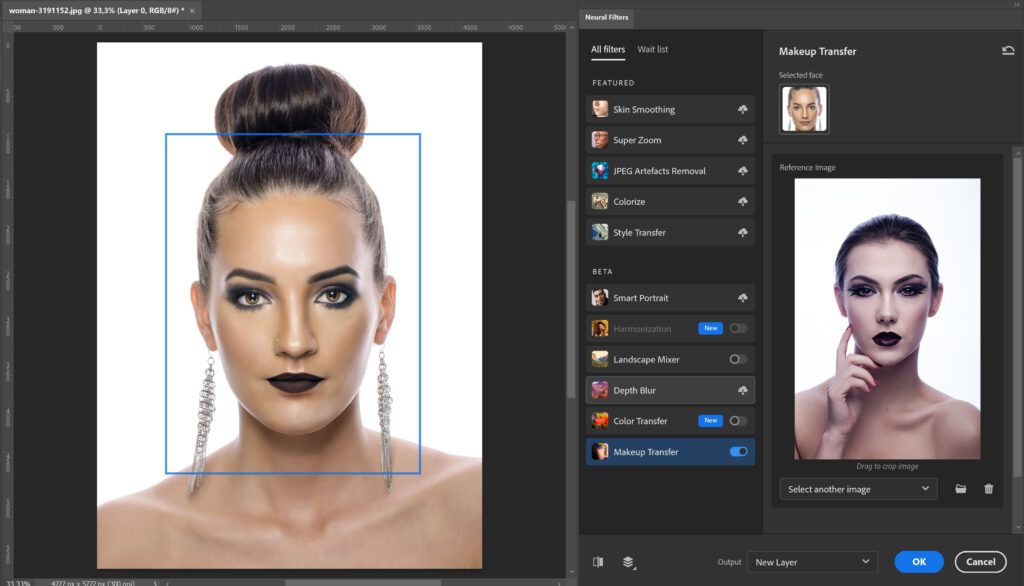 Makeup Transfer Neural Filter