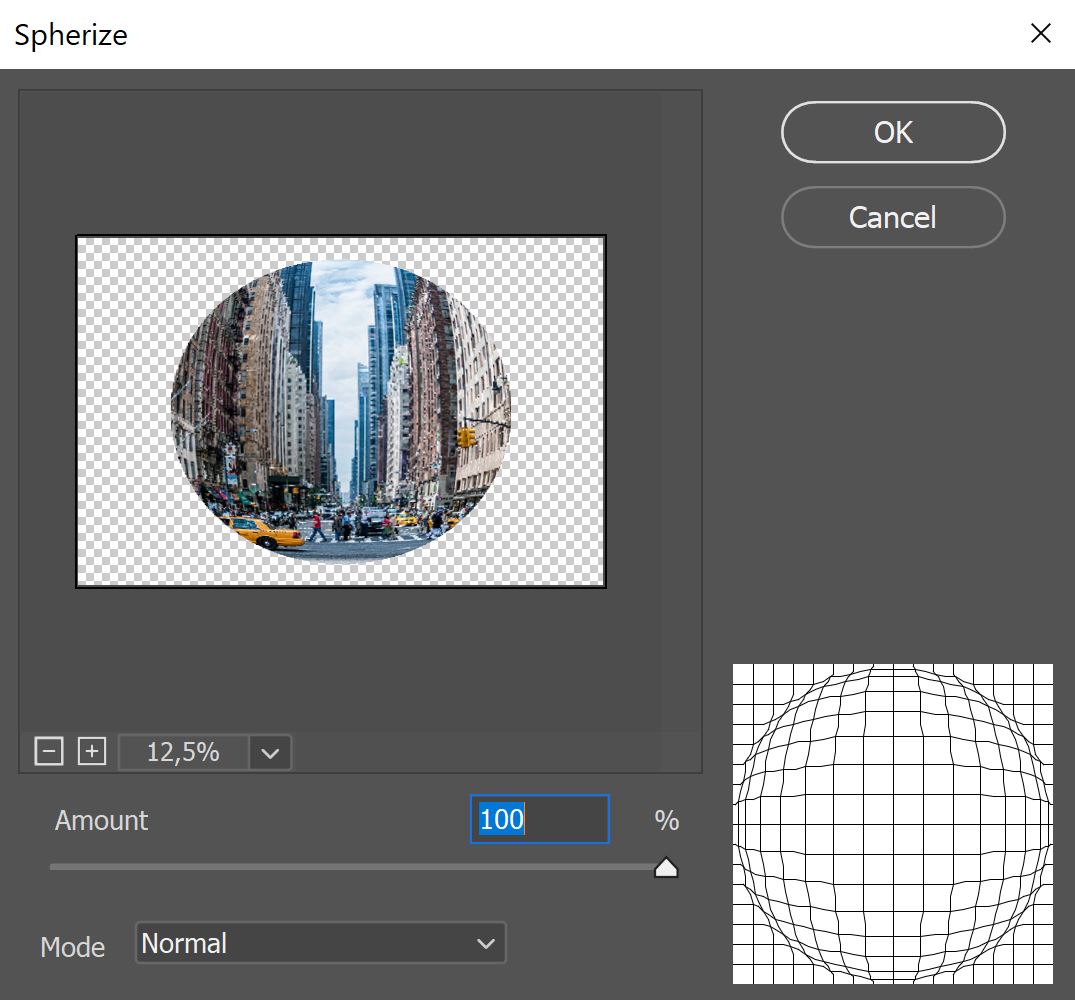Create a fisheye lens effect in Edit with Kim