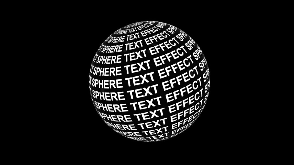 Sphere text effect