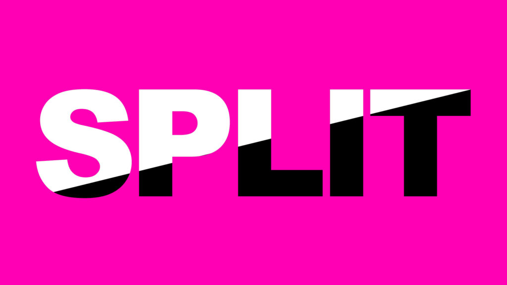 Split color text effect