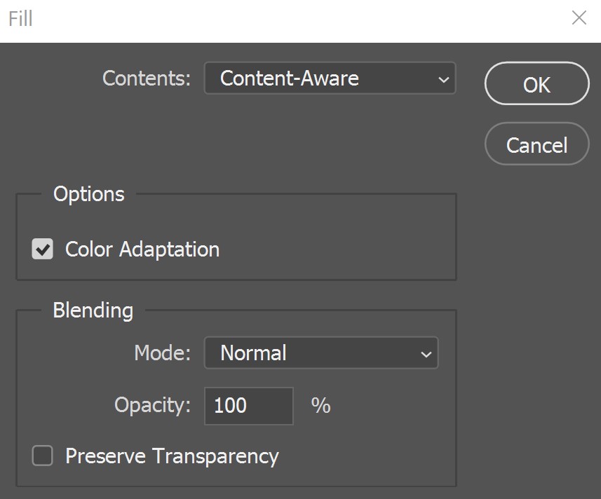 content-aware fill