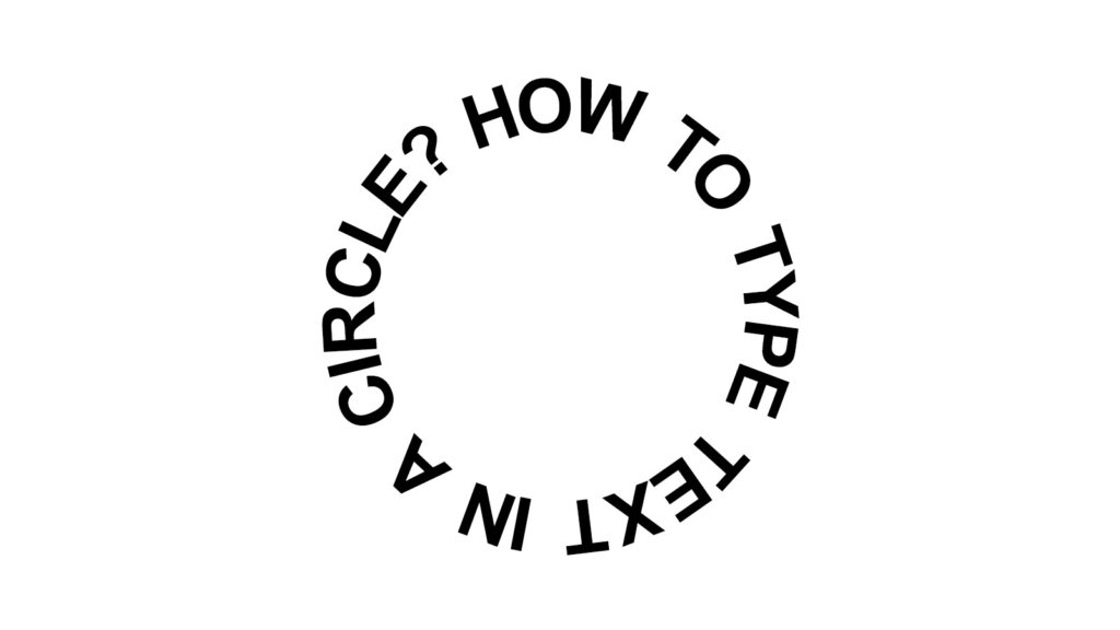 text in a circle