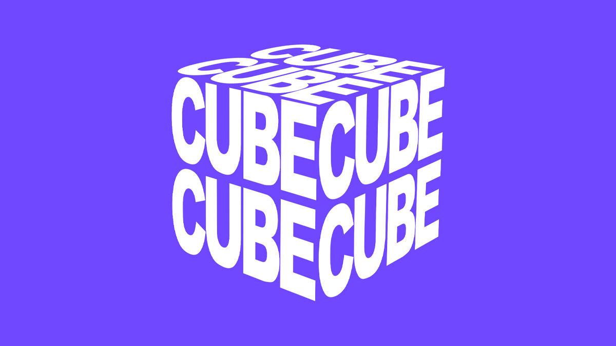 3d cube text effect
