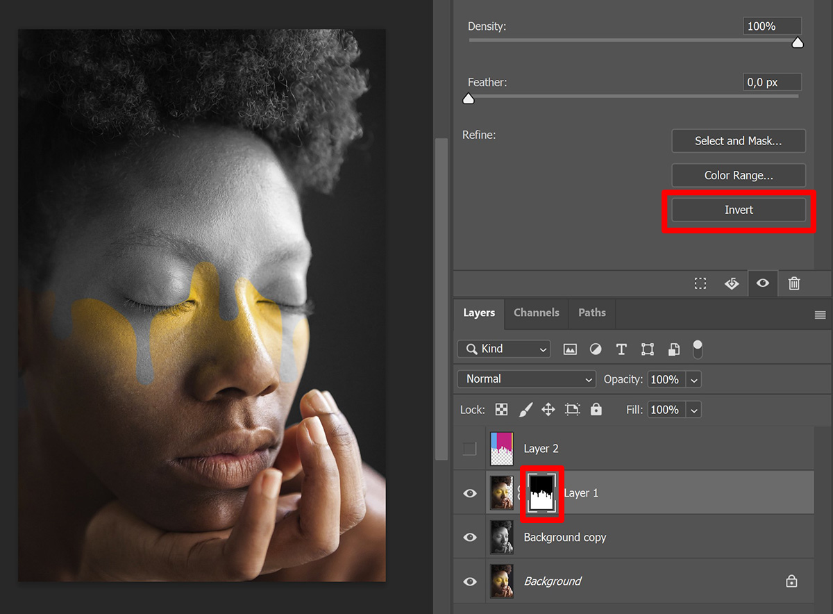 Dripping paint effect in Adobe Edit with Kim