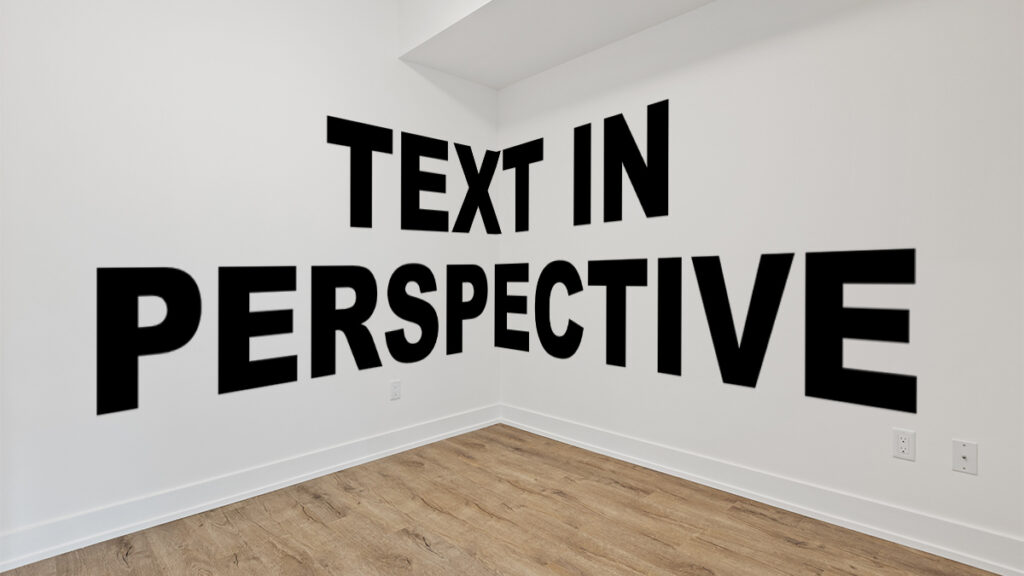 text in perspective