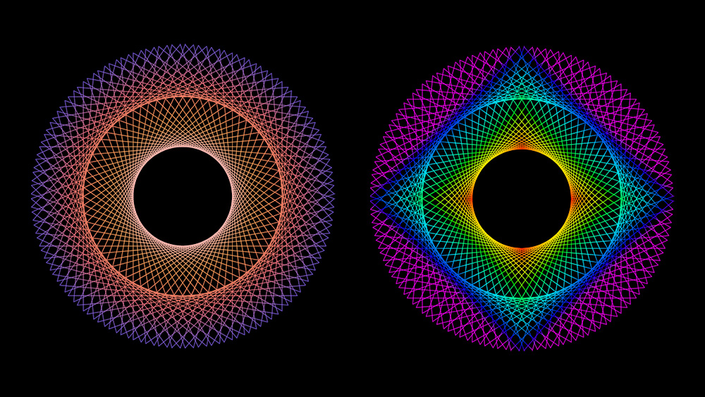 Gradient spirograph