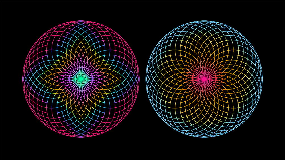 Gradient spirograph