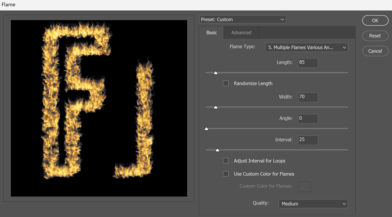 how to make fire text in photoshop