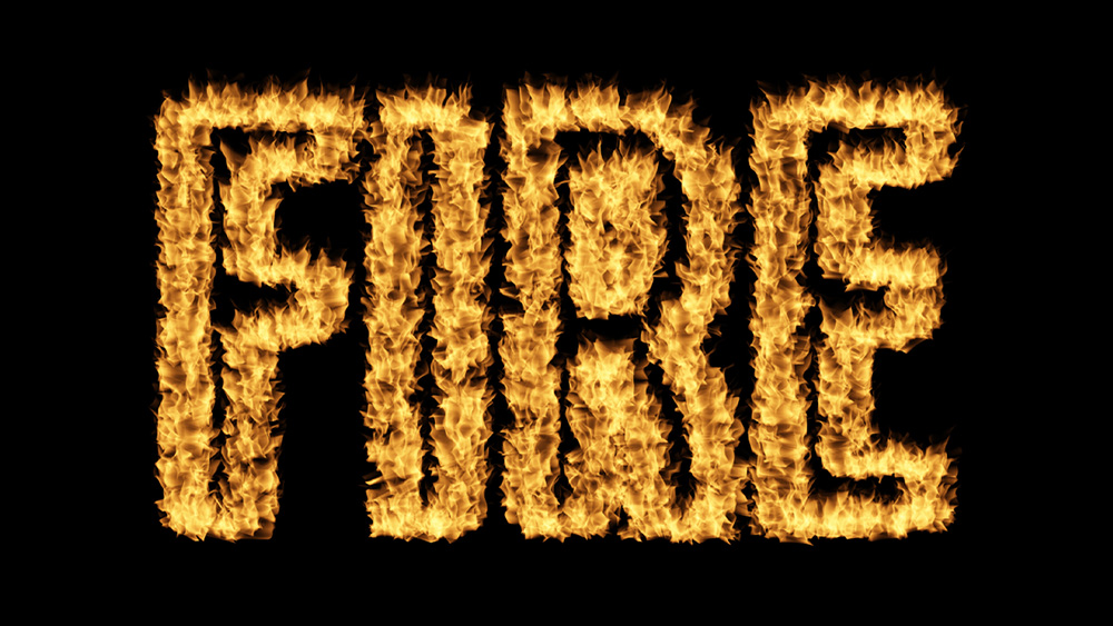 Fire text effect