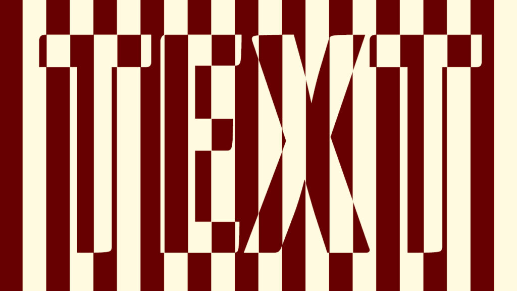 Striped text
