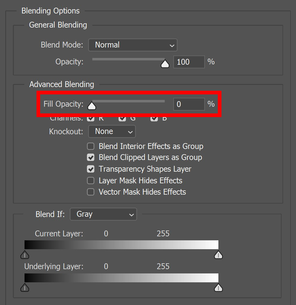 Blending options