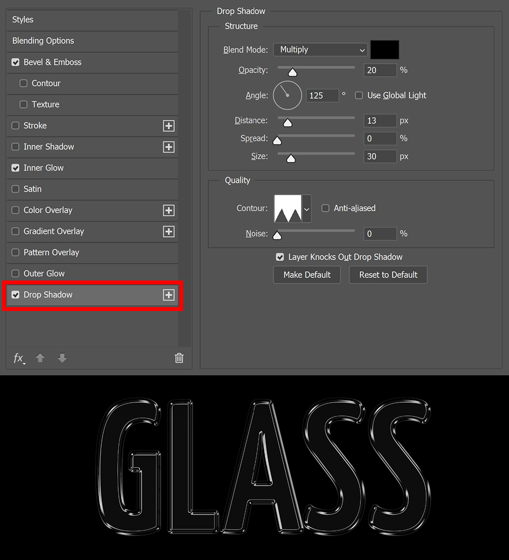 glass text effect photoshop free