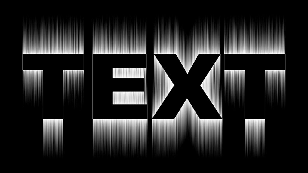 Text effect with wind filter