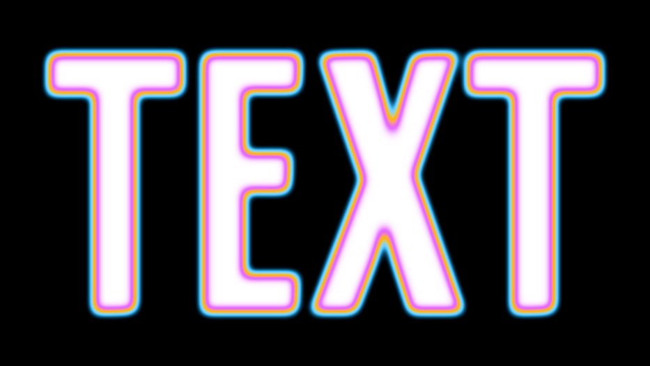 Blurred gradient text outline