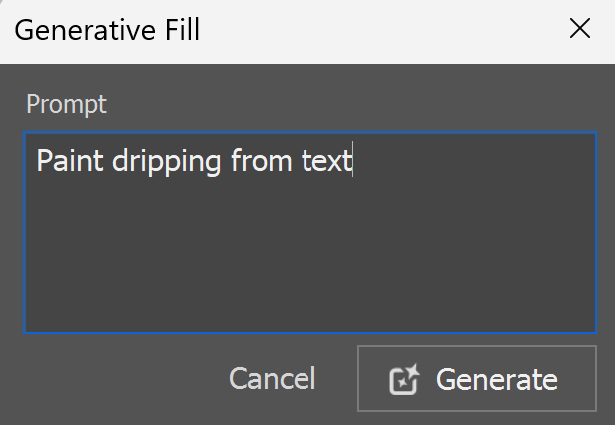 Generative fill