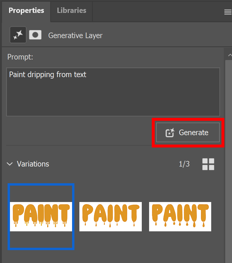 Generate dripping paint