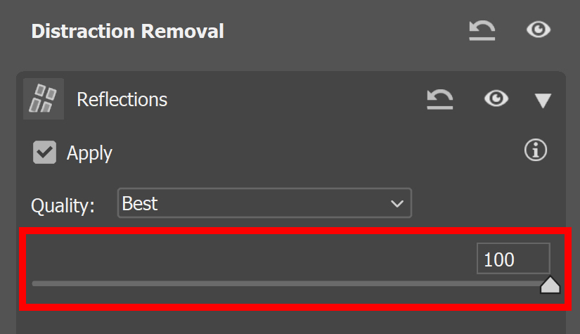 Remove reflection