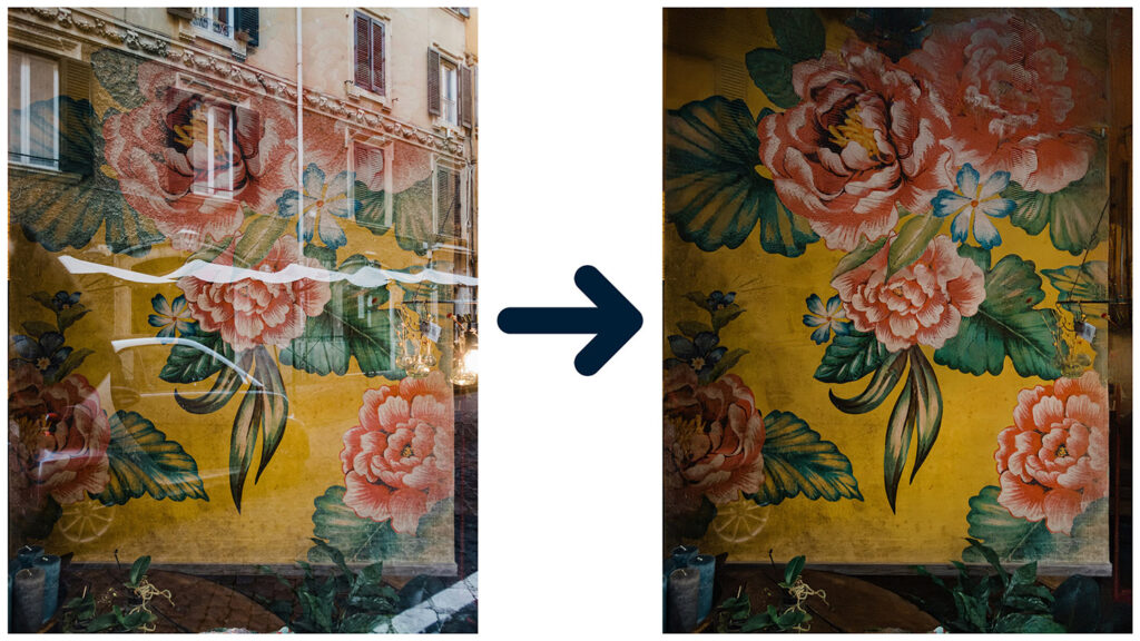 Remove window reflections